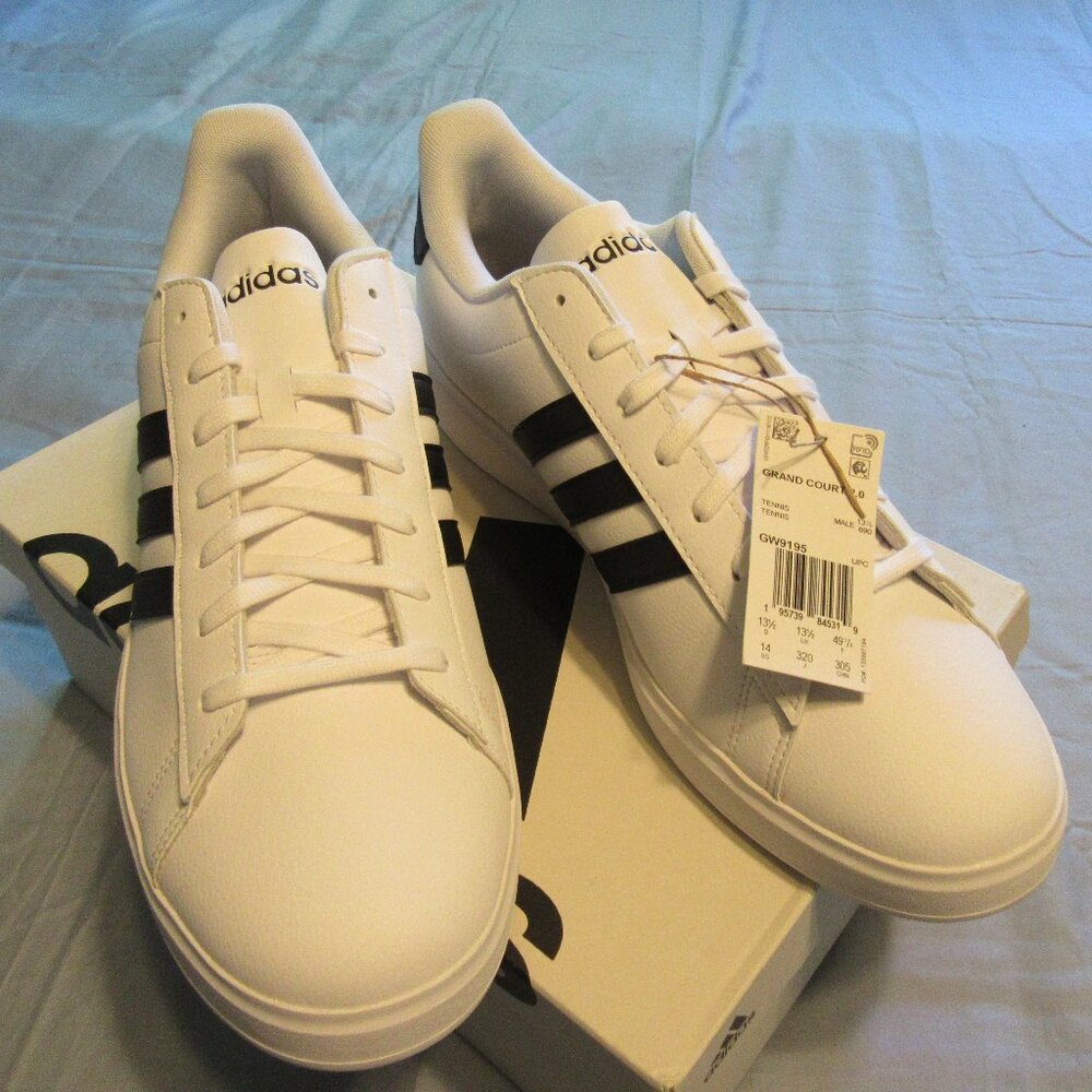 Mens Adidas Grand Court 2.0 Shoes / Sneakers Sz 14 New White